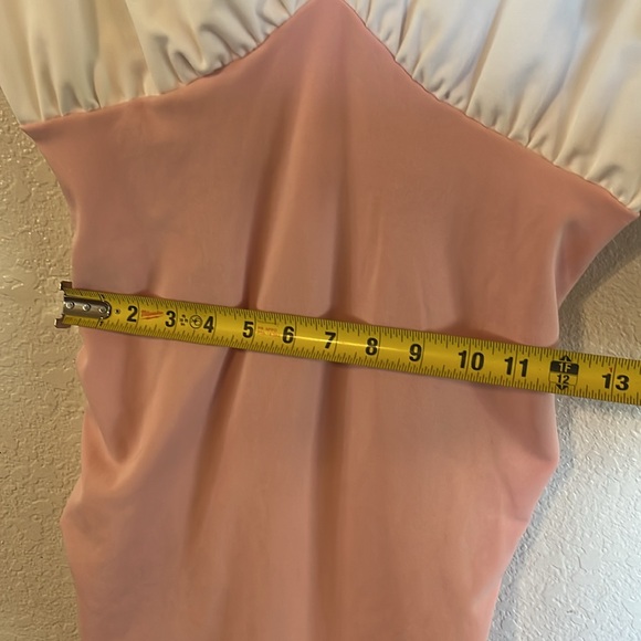 Kate Kasin Pink White Restroom Inspired Rouched Dress Size Small - Picture 7 of 7